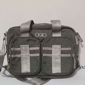 Men/Women OGIO Charcoal and Silver Messenger Bag